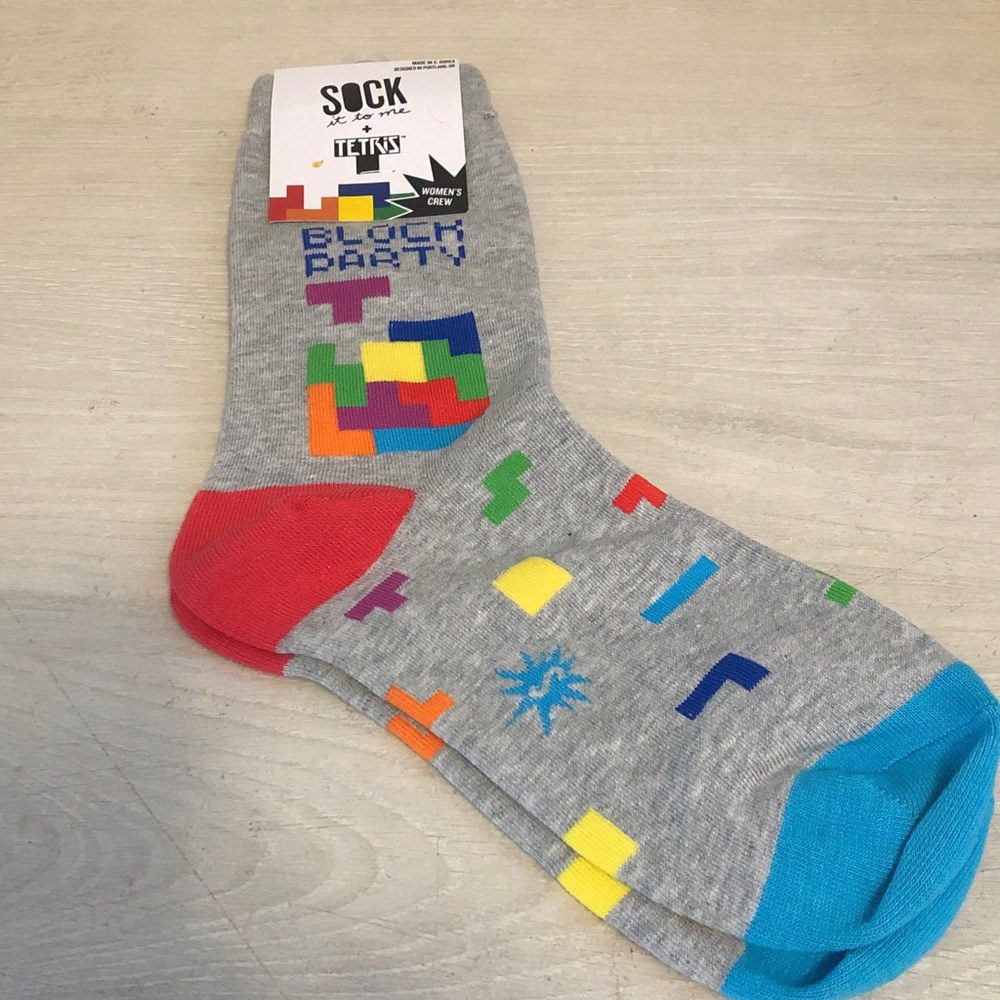 Block Party Tetris Women’s Crew Socks NWT Sock it To Me